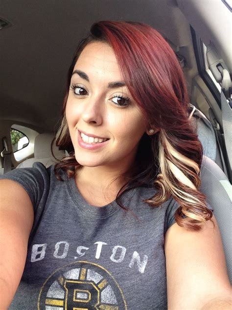 Dark Red Hair With Blonde Peekaboos