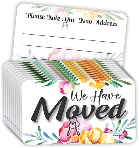 Amazon.com : PARTH iMPEX We Have Moved Cards - (Pack of 100) 3.5" x 2 ...