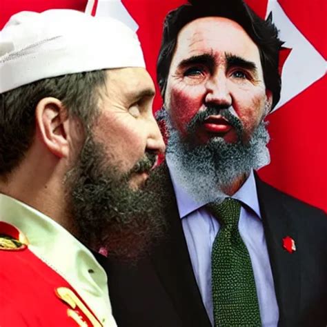 Photo Of Justin Trudeau Dreesed As Fidel Castro Stable Diffusion