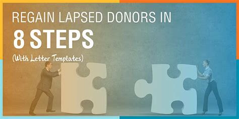 Regain Lapsed Donors In 8 Steps With Letter Templates In 2020 Donor