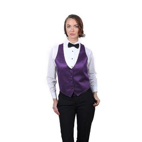 Womens Purple Satin Fashion Dress Vest In 2021 Vest Dress Satin