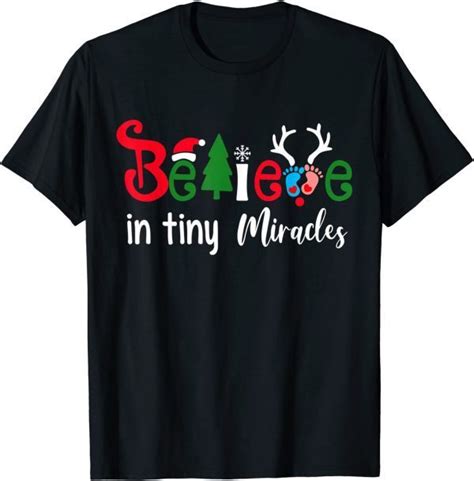 Christmas Nicu Nurse Believe In Tiny Miracles Shirt