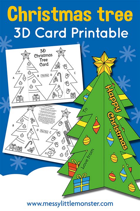 23D Christmas Tree Card Template – Mightyprintingdeals.com