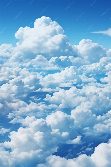 Premium AI Image | a plane flying above the clouds