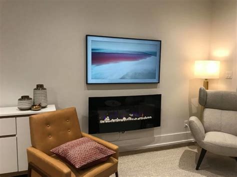 Samsung Frame TV With No Gap Wall Mount Installation In Toronto