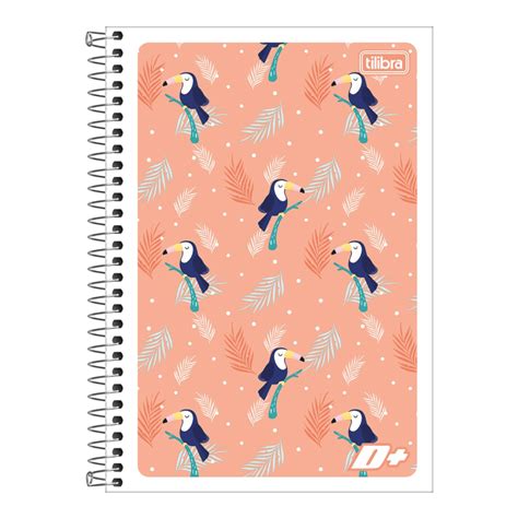 Caderno Capa Flexivel - Caderno Espiral Capa Flexível 1/4 D+ 48 Folhas Tilibra