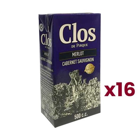 Vino Clos De Pirque Tetra Pack X 16 Un 500 Ml Licor 3b