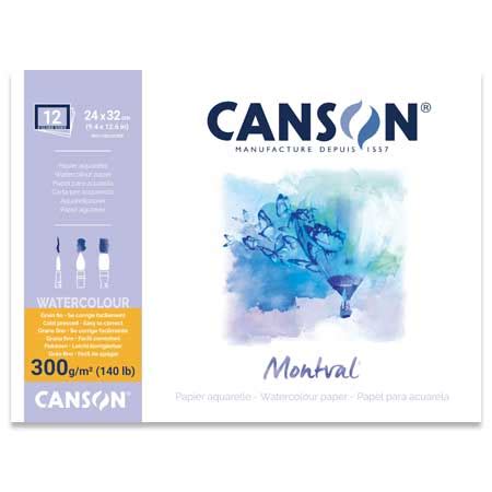 Canson Montval Bloc Aquarelle Feuilles Coll C T S Grain