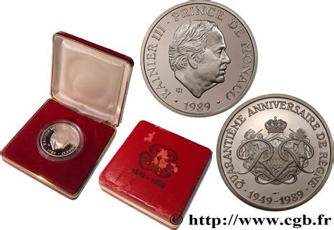 Monaco M Daille Rainier Iii E Anniversaire De R Gne Fme Medals