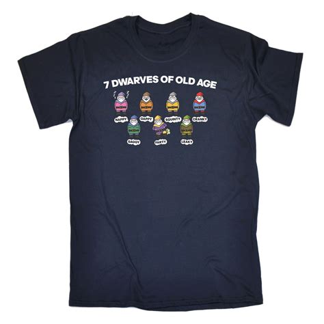 Mens 7 Dwarves Of Old Age Funny Joke Adult Humour T SHIRT Birthday EBay