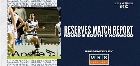 MRS Property Reserves Match Report Round 5 Vs Norwood