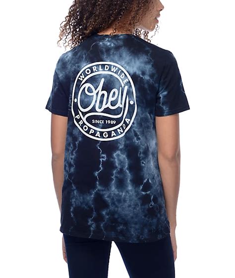 Obey Since 89 Black Tie Dye T Shirt Zumiez