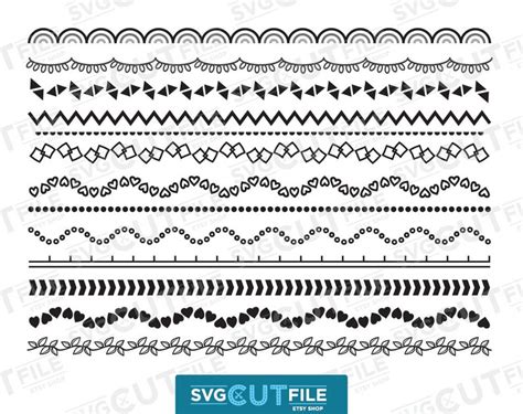 Dotted line svg border divider zig zag line dxf zigzag dfx | Etsy