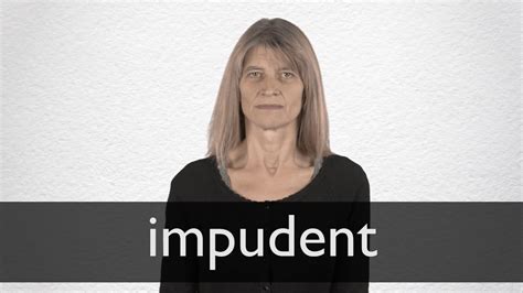 How to pronounce IMPUDENT in British English - YouTube