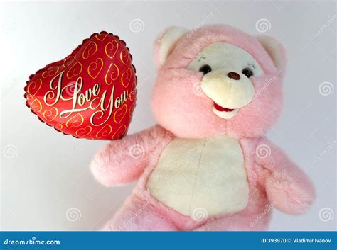 Teddy Bear With Heart Balloon Stock Photo - Image: 393970