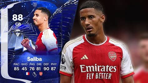 88 Toty Honourable Mentions Saliba Player Review Fc 24 Youtube