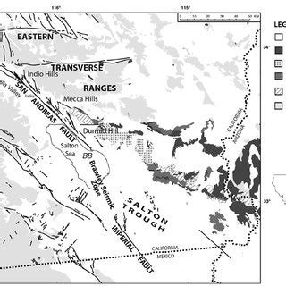 Simplified Regional Geologic Map Of The Southern San Andreas Fault