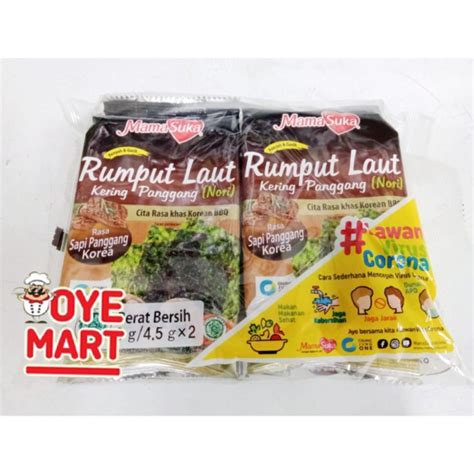 Jual MAMASUKA RUMPUT LAUT RASA SAPI PANGGANG KOREA 4 5G X 2 NORI