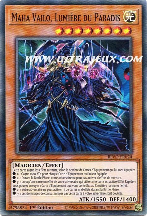 Maha Vailo Lumière du Paradis BLVO FR024 Carte Yu Gi Oh Cartes à l