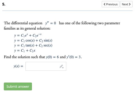 Solved The Differential Equation Y Chegg