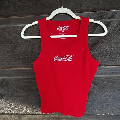 Coca Cola Women S Red Crop Top Depop