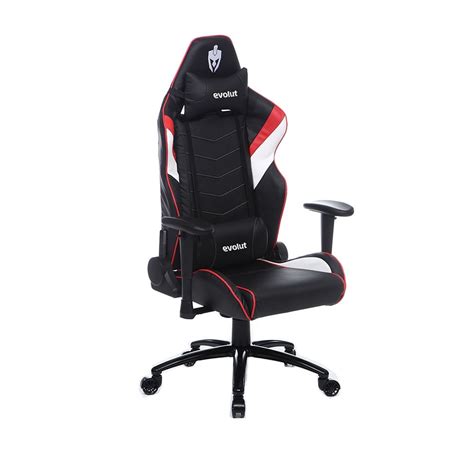 Cadeira Gamer Evolut Eg Heavy Preto Vermelho Branco Reclin Vel