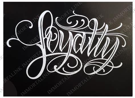 Loyalty Tattoo Script SVG - Etsy Canada