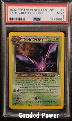 Neo Destiny Unlimited Dark Crobat PSA 9 HOLO 0695 2 105 Pokemon EBay