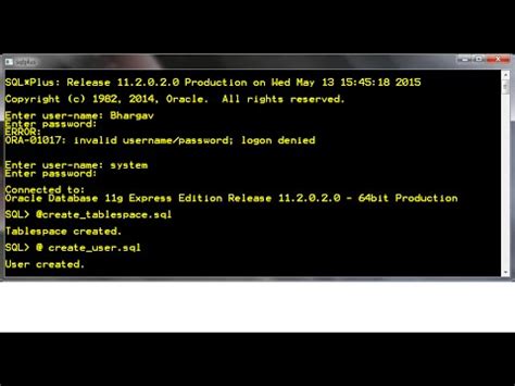 Creating A Oracle Database Using Command Line Part 2 YouTube