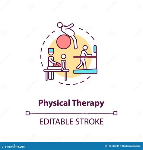 Physical Therapy Concept Icon Stock Vector Illustration Of Contour