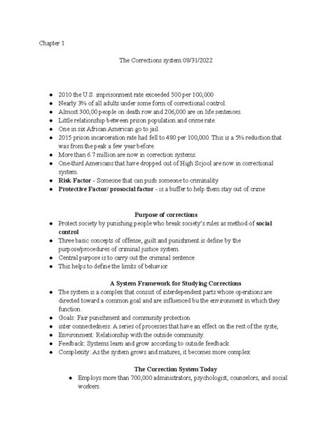 Contem Issues In Corrections Chapter The Corrections System