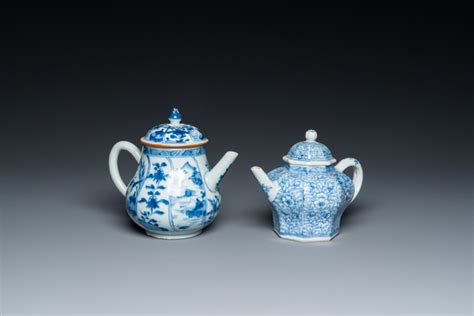 Two Chinese Blue And White Teapots And Covers Kangxi Rob Michiels