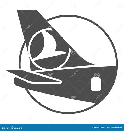 Airplane Tail Logo Solid Icon, Airlines Concept, Tail with Logo of ...