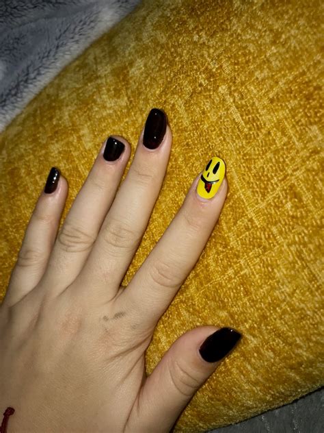 Smiley Face🙂 Nail Art Nails Smiley Face