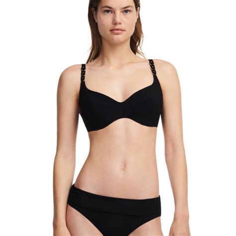 Haut De Maillot De Bain Enveloppant Noir Chantelle Bain Lemon Curve