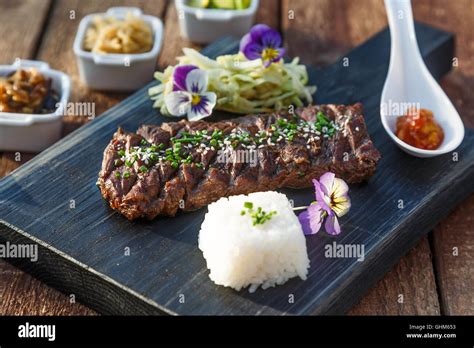 Korean Cuisine Beef Barbecue Yakiniku Stock Photo Alamy