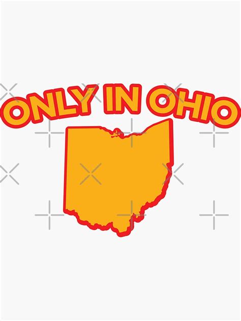 "only in ohio meme" Sticker for Sale by LordArt | Redbubble