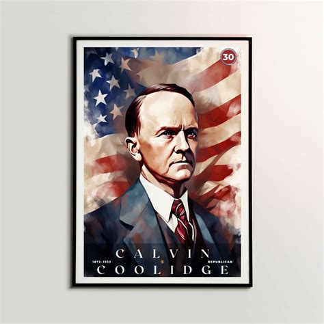 Calvin Coolidge Poster, US Presidents Poster, American History ...