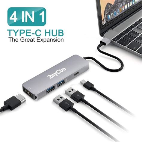 Raycue Novoo Type C To K Hdmi Adapter With X Usb And Pd Power