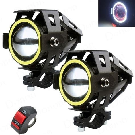 FAROL DE MILHA PARA MOTO Angel Eye U7 Led Auxiliar Branca 30w Neblina