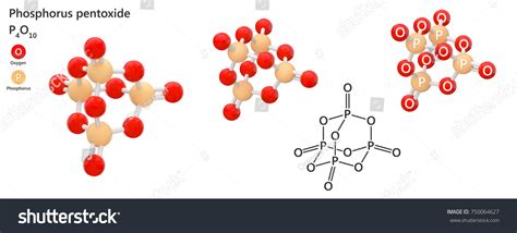 Phosphorus Pentoxide Formula P4o10 O10p4 This Stock Illustration