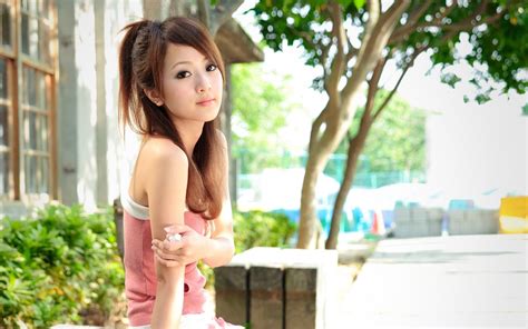 Free Download Hd Wallpaper Women Models Brown Eyes Skinny Asians