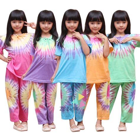 Jual Setelan Baju Pelangi Anak Perempuan Usia Tahun Celana Panjang