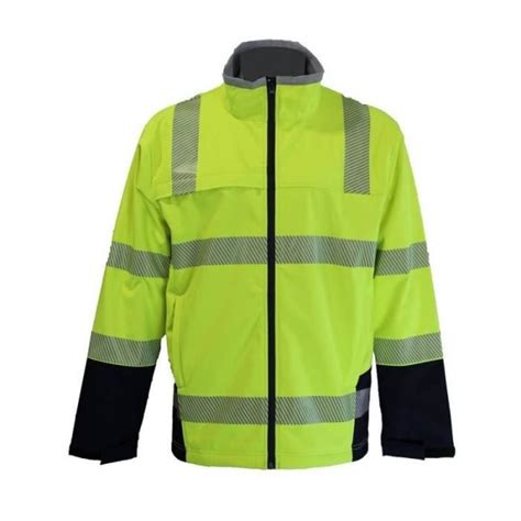 Veste Softshell Station Access Hi Viz Jaune Fluo Bleu Marine T Xl