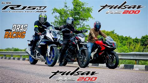 2023 Bajaj Pulsar NS 200 BS7 Vs Yamaha R15M Vs Bajaj Pulsar RS 200