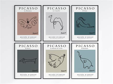 Picasso Line Art Picasso Print Line Drawing Home Decor - Etsy