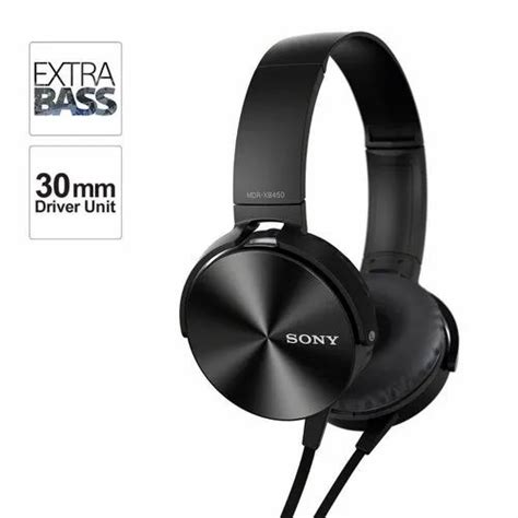 Wired Over The Head Sony MDR XB450 On Ear EXTRA BASS Headphones Black