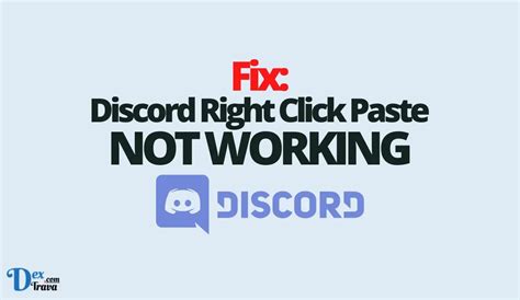 Fix Discord Right Click Paste Not Working