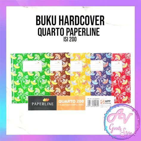 Buku Tulis Hardcover Quarto Paperline 200 Lembar Buku Hard Cover