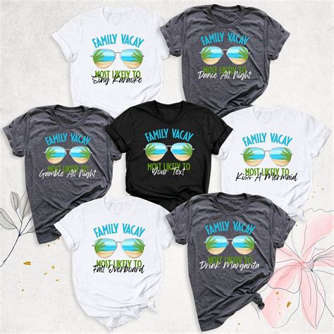 Family Matching Vacay Shirt, Most Likely to Shirt, Family Trip Shirt ...